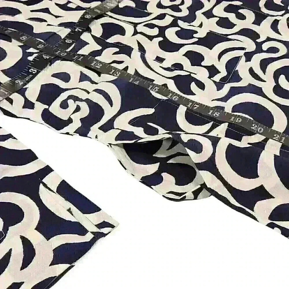 Le Sirenuse by J.Crew 100% Cotton 3/4 Sleeve V-Neck Patterned Dress $150 - Picture 6 of 14